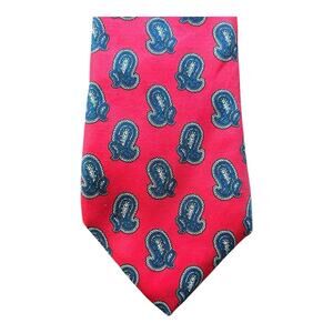 Vintage Christian Dior Monsieur Red Paisley All Silk Tie
